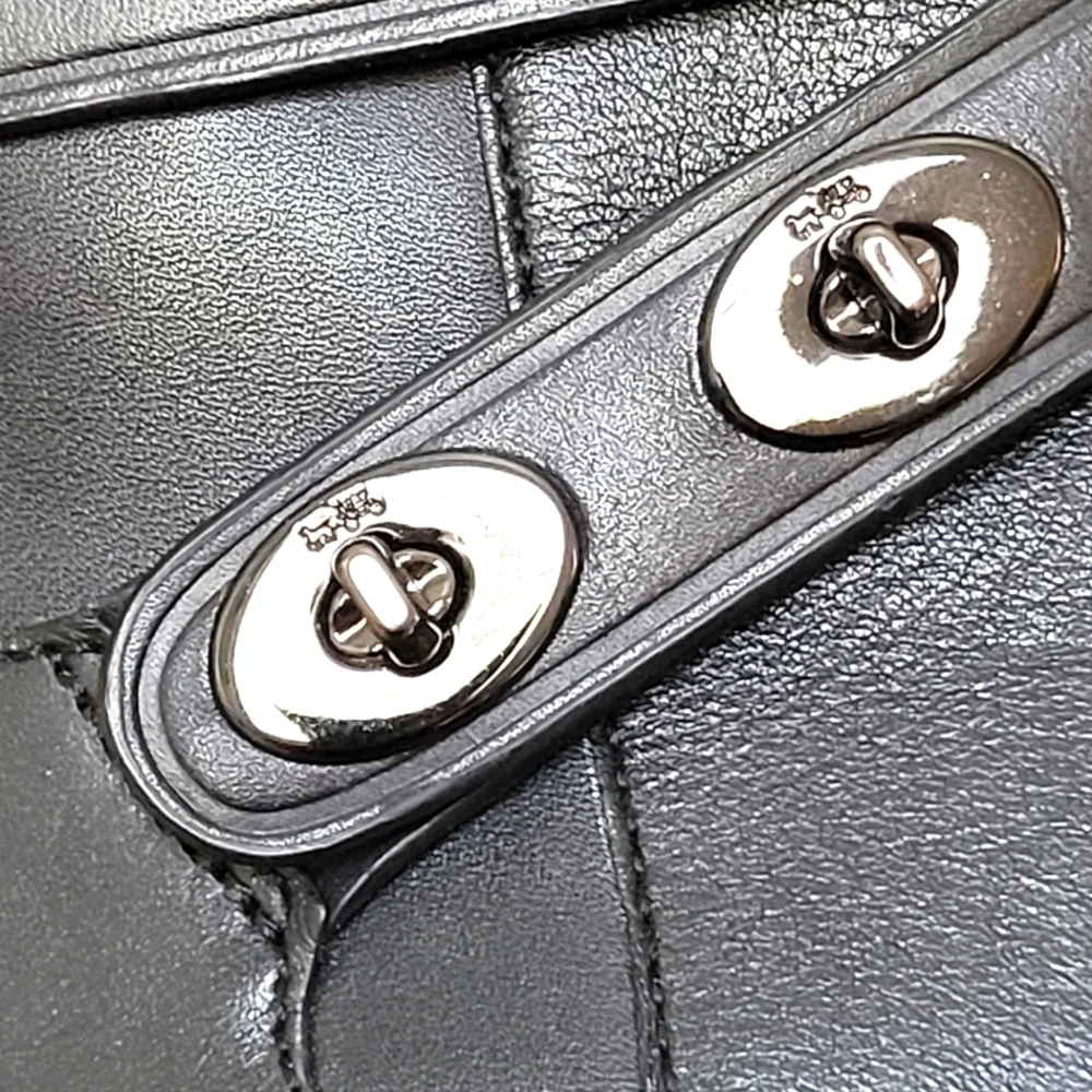 Coach Black Leather Knee-High Riding Boots